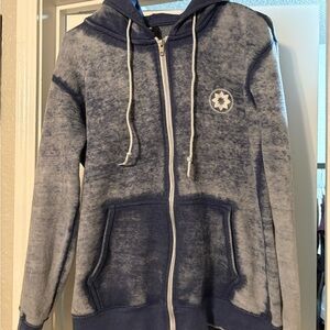 Blue Hooded Women's Jacket